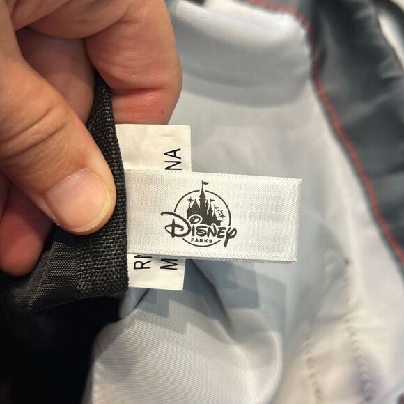 Disney Parks Mickey Mouse Cinch Drawstring Bag Backpack WDW Disneyland Red Black - Picture 6 of 7